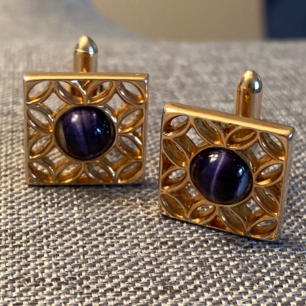Vintage Cat’s Eye Cuff Links